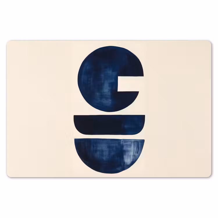 Vormen - Blauw - Abstract Placemat vinyl groot -zzsfeer1_Kitchenyeah-website
