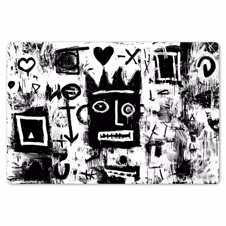Vormen - Gezocht - Zwart - Abstract Placemat vinyl groot -zzsfeer1_Kitchenyeah-website