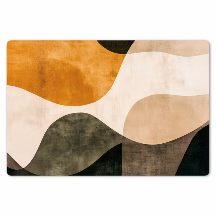 Vormen - Okergeel - Abstract Placemat vinyl groot -zzsfeer1_Kitchenyeah-website