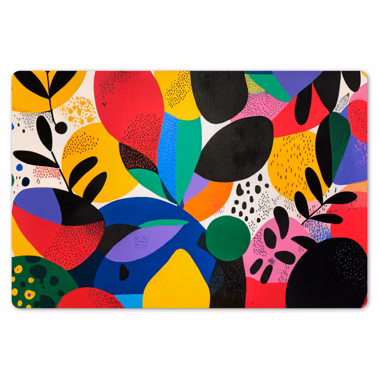 Vormen - Stippen - Kleurrijk Placemat vinyl groot -zzsfeer1_Kitchenyeah-website