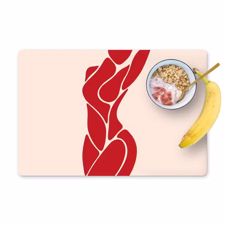 Vrouw - Figuur - Abstract - Modern - Rood Placemat vinyl groot -zzzproduct_Kitchenyeah-website