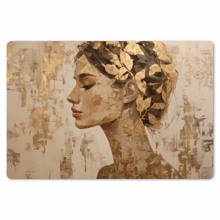 Vrouw - Goud - Abstract - Textuur Placemat vinyl groot -zzsfeer1_Kitchenyeah-website
