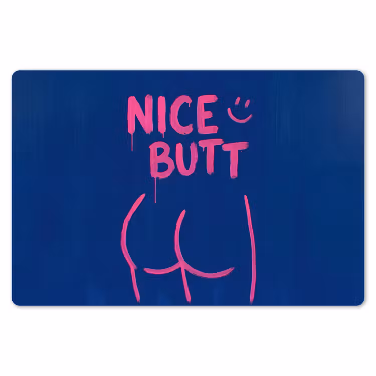 Brutaal - Grappig - Blauw Placemat vinyl groot -zzsfeer1_Kitchenyeah-website