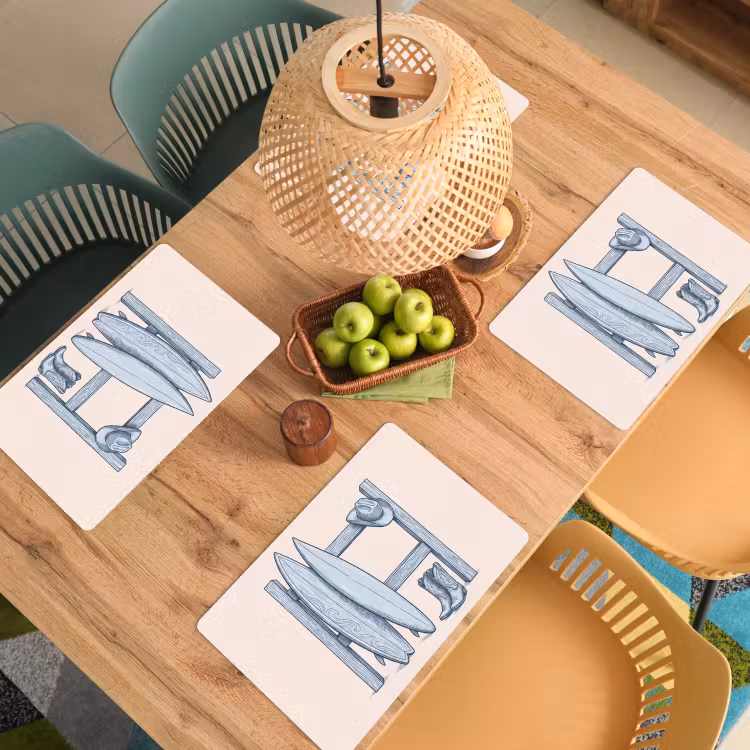 Recreatie - Kleding - Avontuur - Illustratie - Zomer Placemat vinyl groot -zzsfeer5_Kitchenyeah-website