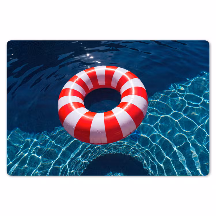 Recreatie - Water - Zomer - Rood - Wit Placemat vinyl groot -zzsfeer1_Kitchenyeah-website