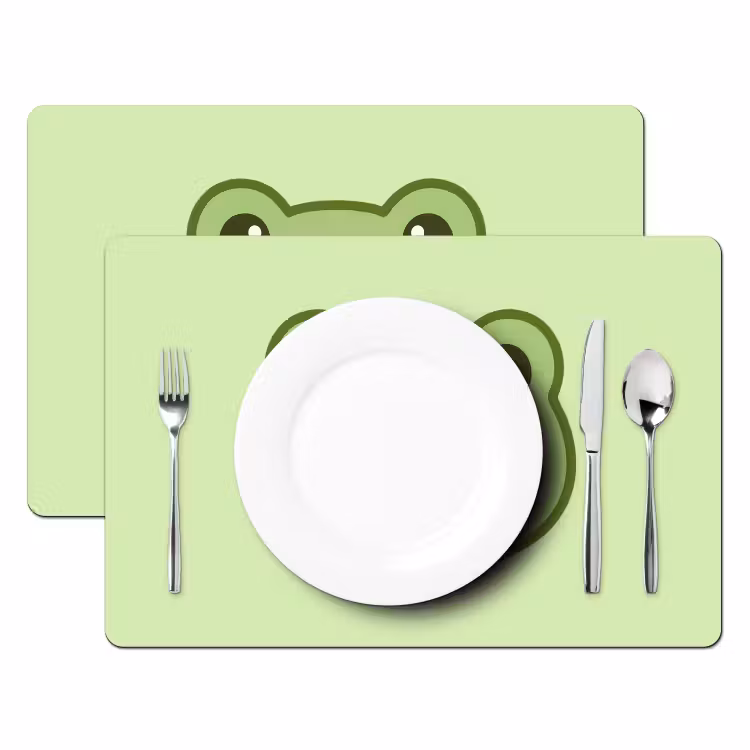 Kikker - Groen - Vriendelijkheid Placemat vinyl groot -zzsfeer2_Kitchenyeah-website