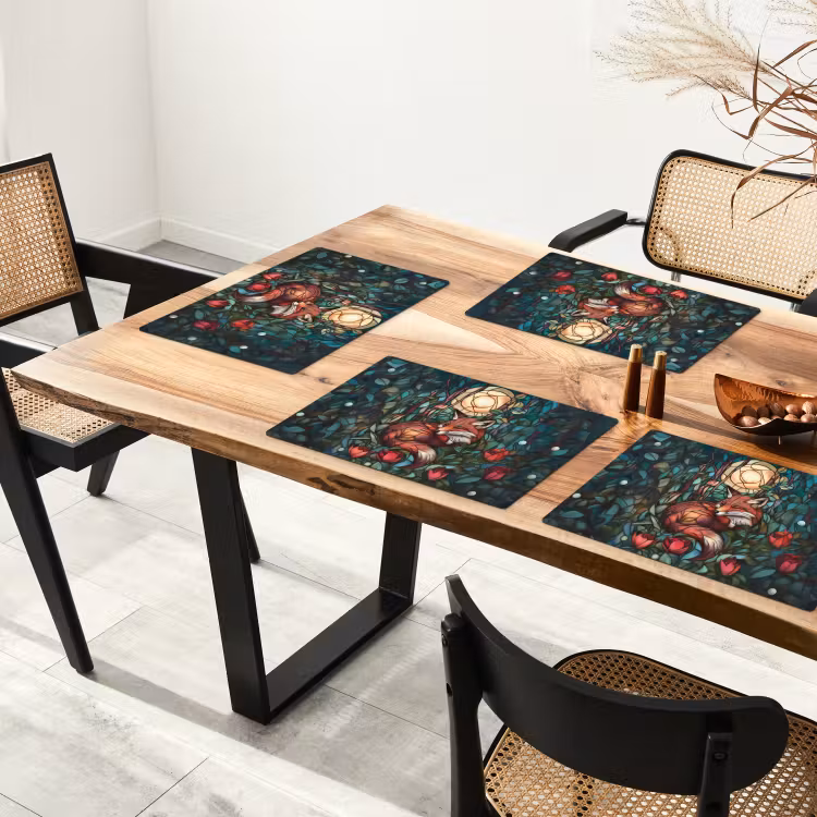 Vos - Mozaïek - Bos - Maan Placemat vinyl groot -zzsfeer4_Kitchenyeah-website