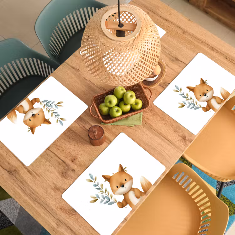 Vos - Dier - Bosdieren Placemat vinyl groot -zzsfeer5_Kitchenyeah-website