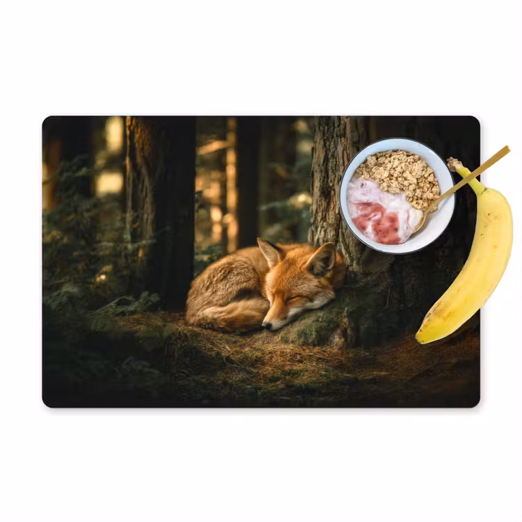 Vos - Bos - Slapen Placemat vinyl groot -zzzproduct_Kitchenyeah-website