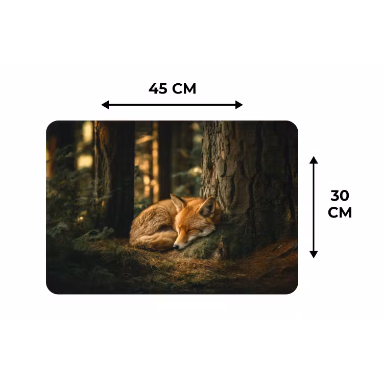 Vos - Bos - Slapen Placemat vinyl groot -specs