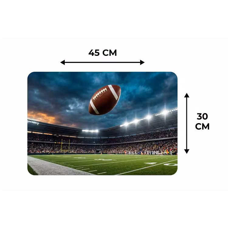 Football - Bal - Stadion - Sport Placemat vinyl groot -specs