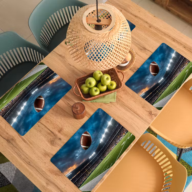 Football - Bal - Stadion - Sport Placemat vinyl groot -zzsfeer5_Kitchenyeah-website