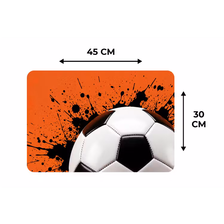Voetbal - Verf - Sport - Oranje Placemat vinyl groot -specs