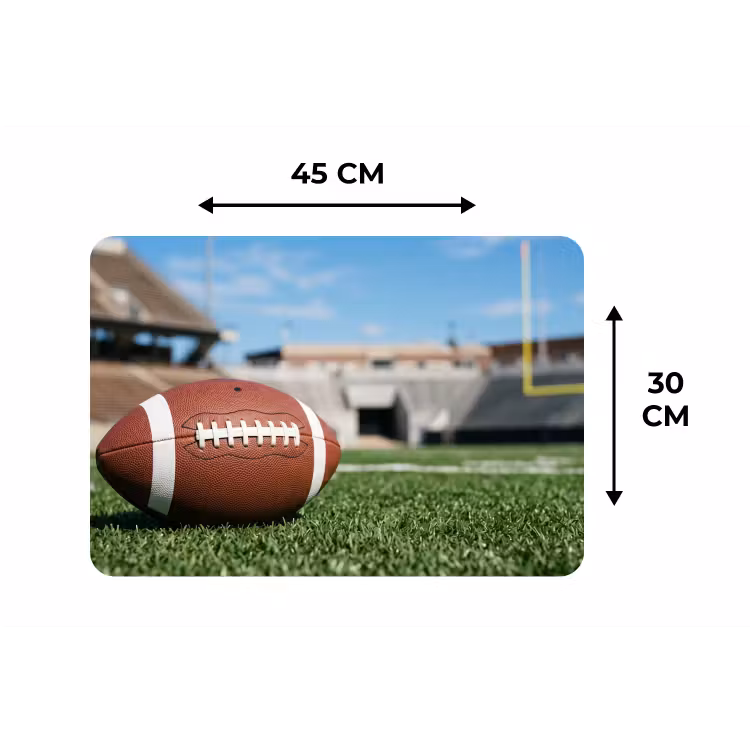 Football - Veld - Stadion - Sport Placemat vinyl groot -specs