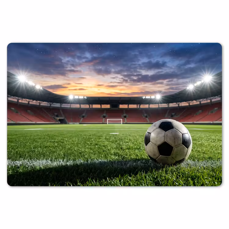 Voetbal - Stadion - Sport - Groen Placemat vinyl groot -zzsfeer1_Kitchenyeah-website