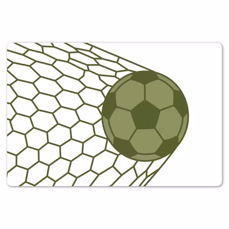 Voetbal - Goal - Sport - Groen Placemat vinyl groot -zzsfeer1_Kitchenyeah-website
