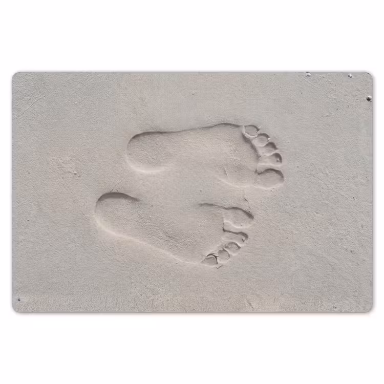Voeten - Afdrukken - Zand Placemat vinyl groot -zzsfeer1_Kitchenyeah-website