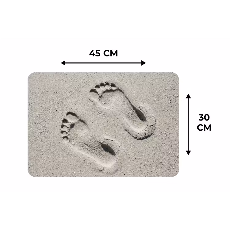Voeten - Zand - Zee Placemat vinyl groot -specs