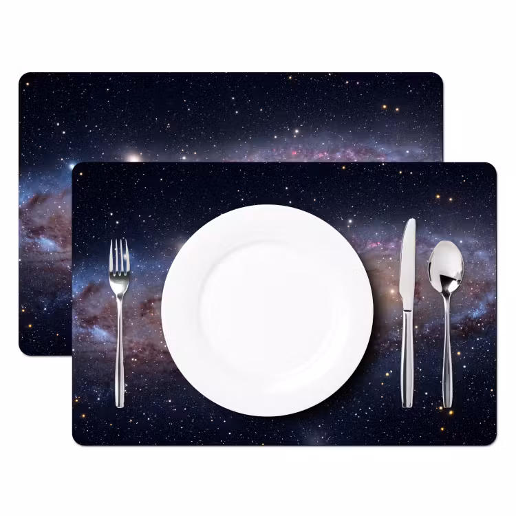 Tischset - 6 Stück - Galaxie – Weltraum – Kosmos - Sterrenstelsel - Ruimte - Kosmos Placemat vinyl groot