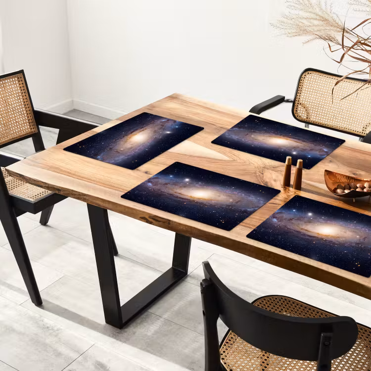 Tischset - 6 Stück - Galaxie – Weltraum – Kosmos - Sterrenstelsel - Ruimte - Kosmos Placemat vinyl groot
