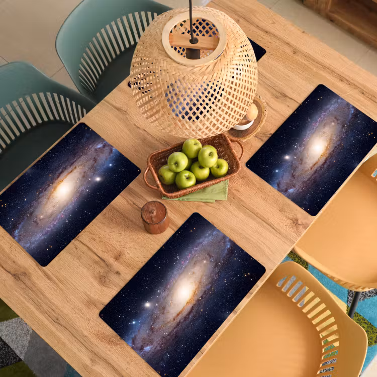 Tischset - 6 Stück - Galaxie – Weltraum – Kosmos - Sterrenstelsel - Ruimte - Kosmos Placemat vinyl groot