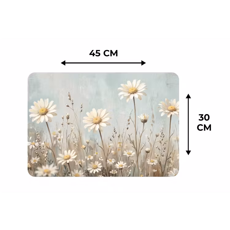Madelief - Illustratie - Wit Placemat vinyl groot -specs