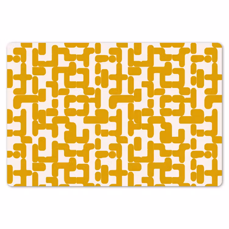 Geel - Beige - Patroon Placemat vinyl groot 368 -zzsfeer1_Kitchenyeah-website