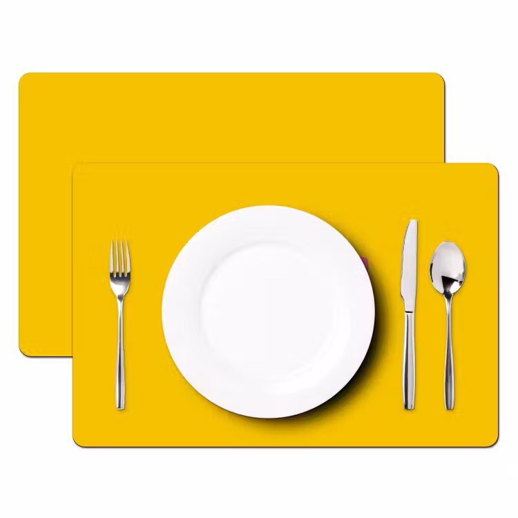 Geel - Roze - Oh - 3D Placemat vinyl groot -zzsfeer2_Kitchenyeah-website