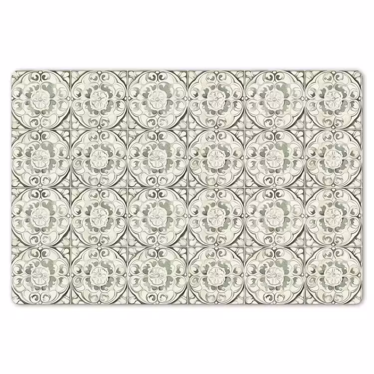 Krulornament - Tegel - Groen Placemat vinyl groot 368 -zzsfeer1_Kitchenyeah-website