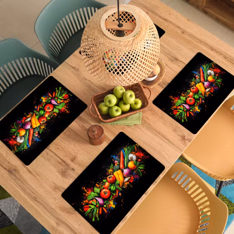 Groente - Eten - Kruiden - Graffiti - Koken Placemat vinyl groot -zzsfeer5_Kitchenyeah-website