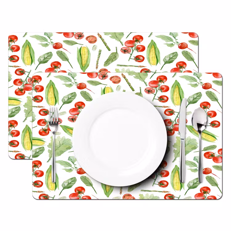 Groente - Tomaat - Maïs - Sla Placemat vinyl groot 368 -zzsfeer2_Kitchenyeah-website