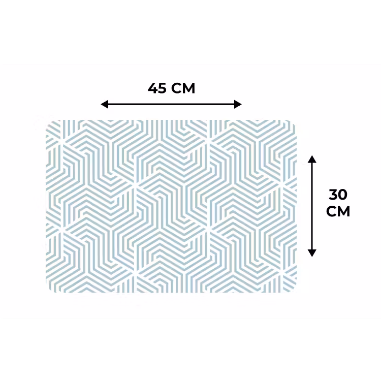 Geometrie - Lijn - Groen - Patroon Placemat vinyl groot 368 -specs