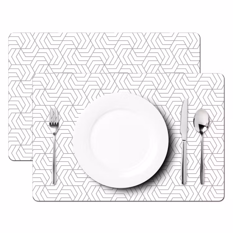Geometrie - Lijn - Zwart - Wit - Patroon Placemat vinyl groot 368 -zzsfeer2_Kitchenyeah-website