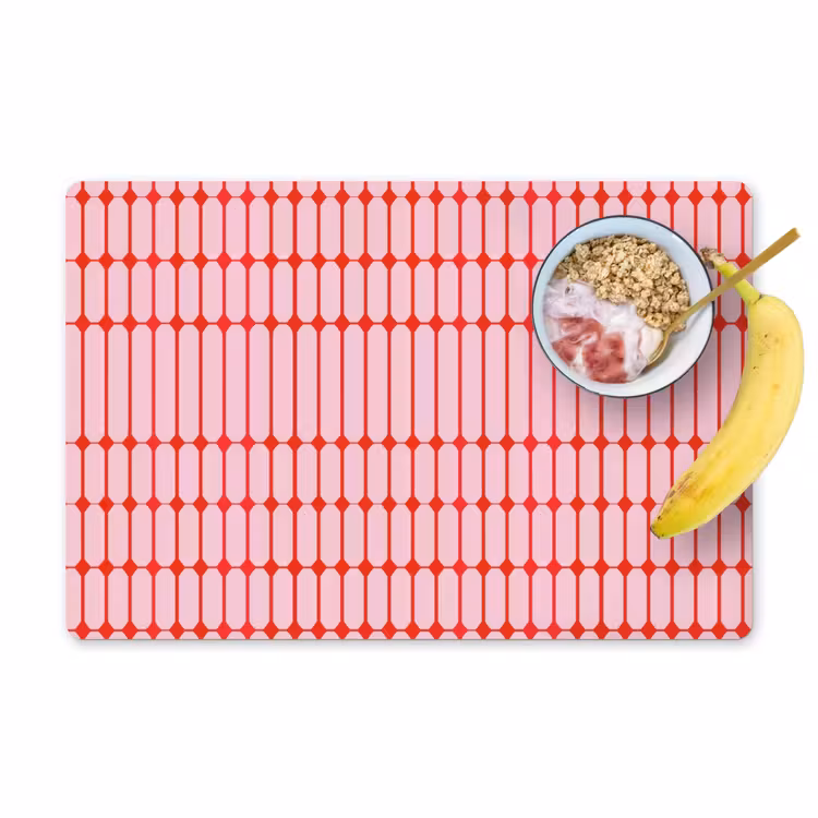 Geometrisch - Minimalistisch - Rood - Roze Placemat vinyl groot 368 -zzzproduct_Kitchenyeah-website