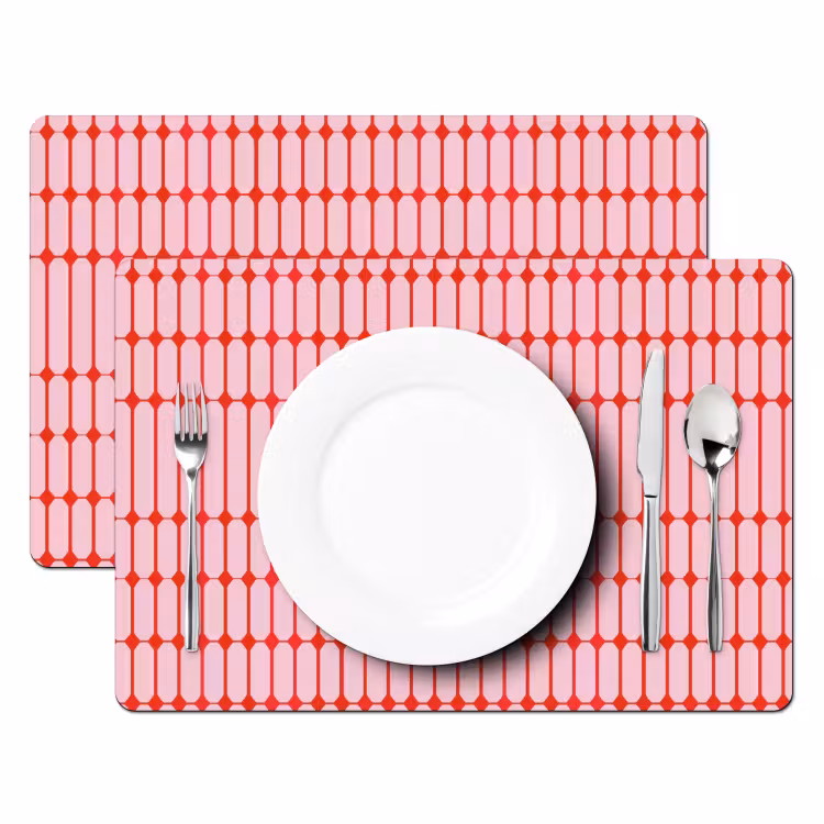 Geometrisch - Minimalistisch - Rood - Roze Placemat vinyl groot 368 -zzsfeer2_Kitchenyeah-website