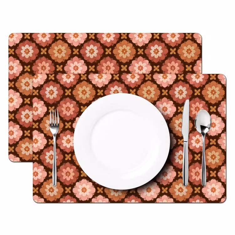 Geometrisch - Bloemen - Kleurrijk Placemat vinyl groot 368 -zzsfeer2_Kitchenyeah-website