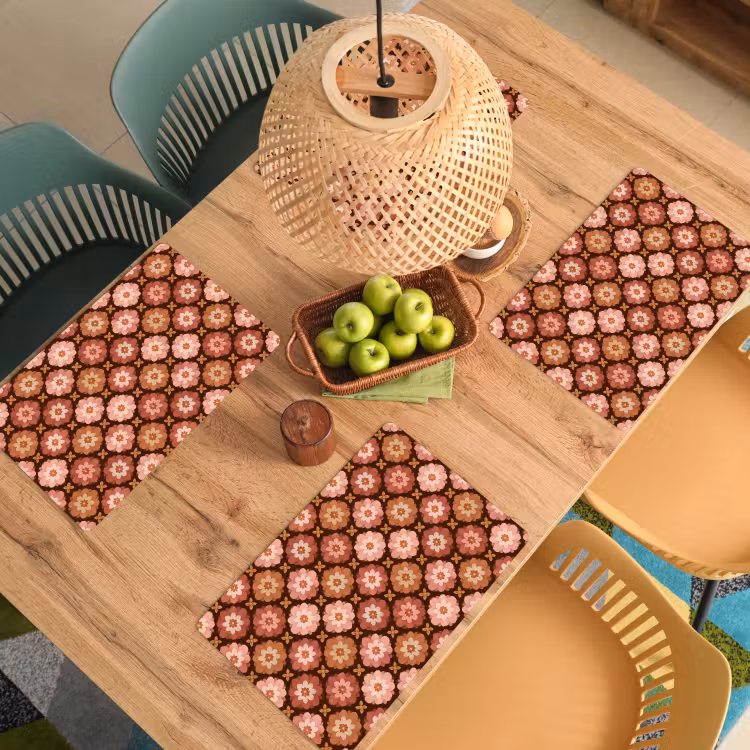 Geometrisch - Bloemen - Kleurrijk Placemat vinyl groot 368 -zzsfeer5_Kitchenyeah-website