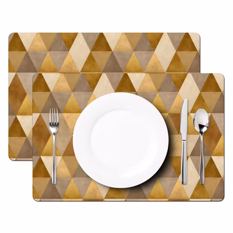 Geometrisch - Driehoek - Goud Placemat vinyl groot 368 -zzsfeer2_Kitchenyeah-website