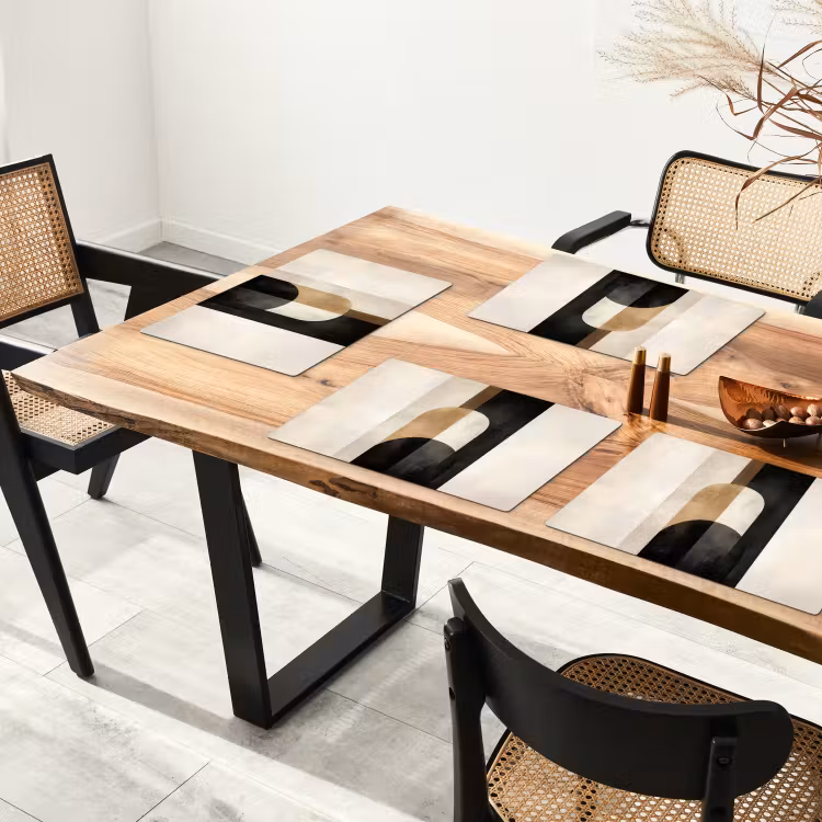 Geometrische - Vormen - Wit Placemat vinyl groot -zzsfeer4_Kitchenyeah-website