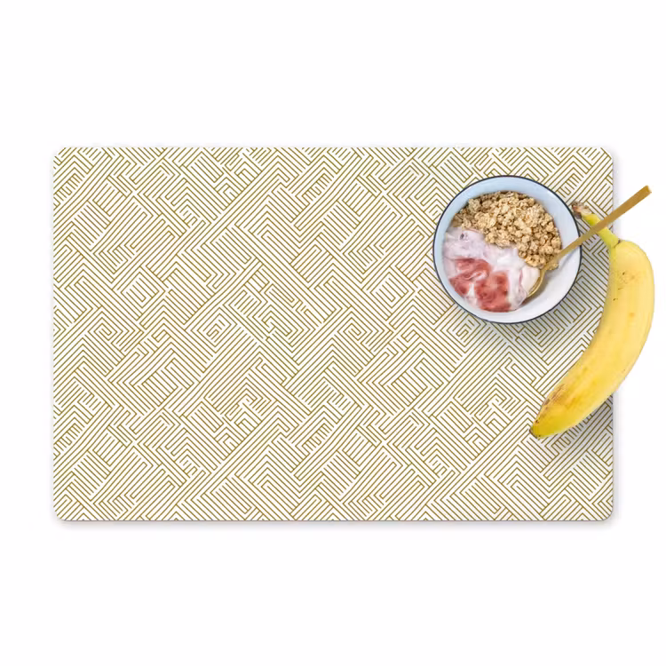Geometrisch - Lijnen - Groen Placemat vinyl groot 368 -zzzproduct_Kitchenyeah-website
