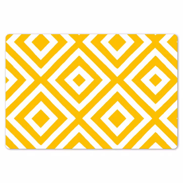 Geometrisch - Lijnen - Modern - Geel - Wit Placemat vinyl groot 368 -zzsfeer1_Kitchenyeah-website