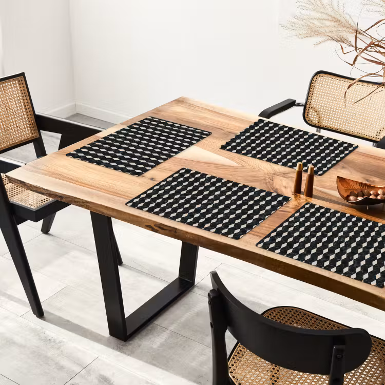 Geometrisch - Patroon - Marmer - Groen Placemat vinyl groot 368 -zzsfeer4_Kitchenyeah-website