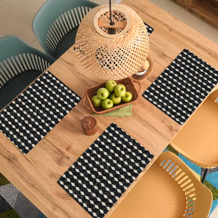 Geometrisch - Patroon - Marmer - Groen Placemat vinyl groot 368 -zzsfeer5_Kitchenyeah-website