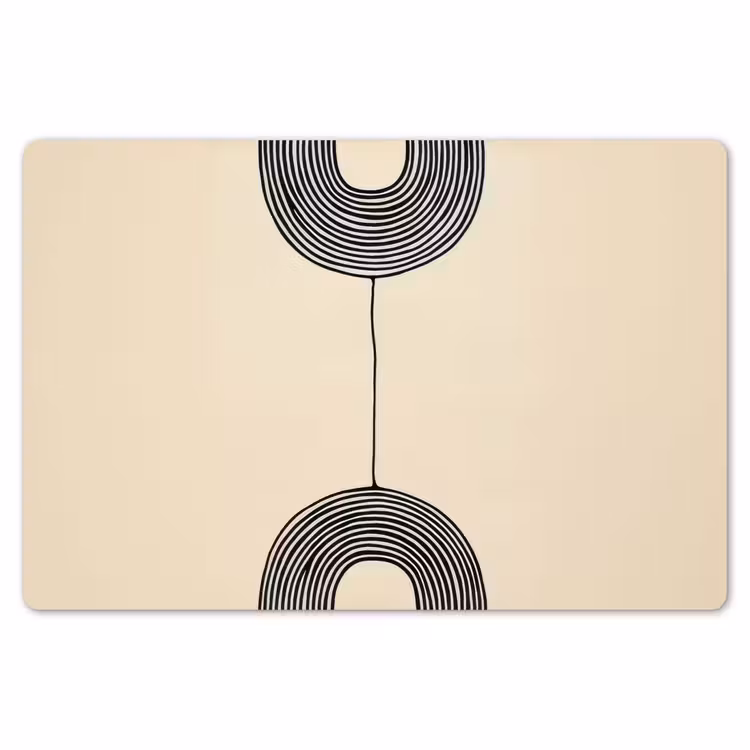 Geometrische bogen - Minimalistisch - Symmetrisch Placemat vinyl groot -zzsfeer1_Kitchenyeah-website