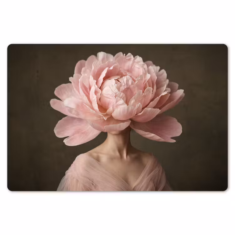 Gezicht - Roos - Roze Placemat vinyl groot -zzsfeer1_Kitchenyeah-website