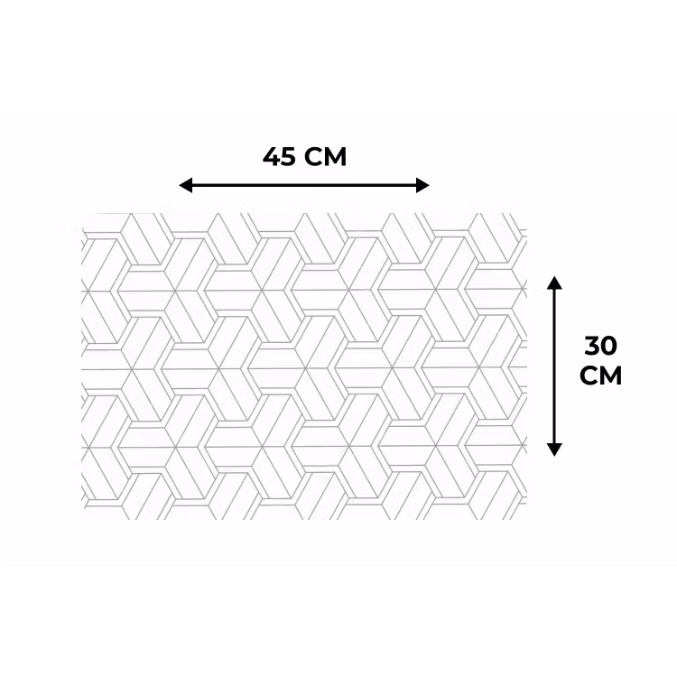 Design - Geometrie - Patroon - Lijn Placemat vinyl groot 368 -specs