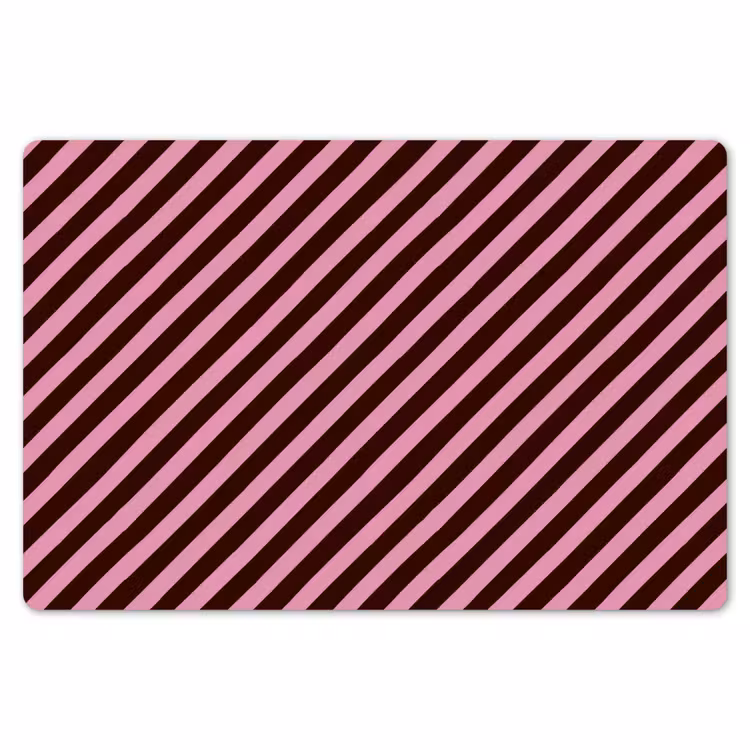 Strepen - Roze - Bruin Placemat vinyl groot 368 -zzsfeer1_Kitchenyeah-website