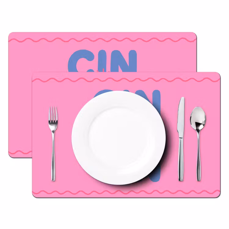 Drank - Glazen - Proost - Modern - Roze Placemat vinyl groot -zzsfeer2_Kitchenyeah-website