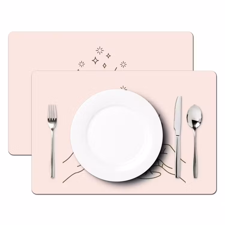 Drankjes - Feest - Proosten - Minimalistisch - Groen Placemat vinyl groot -zzsfeer2_Kitchenyeah-website