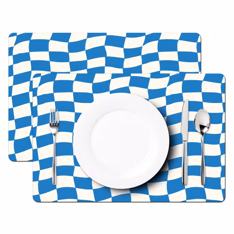 Golvend - Patroon - Blauw Placemat vinyl groot 368 -zzsfeer2_Kitchenyeah-website